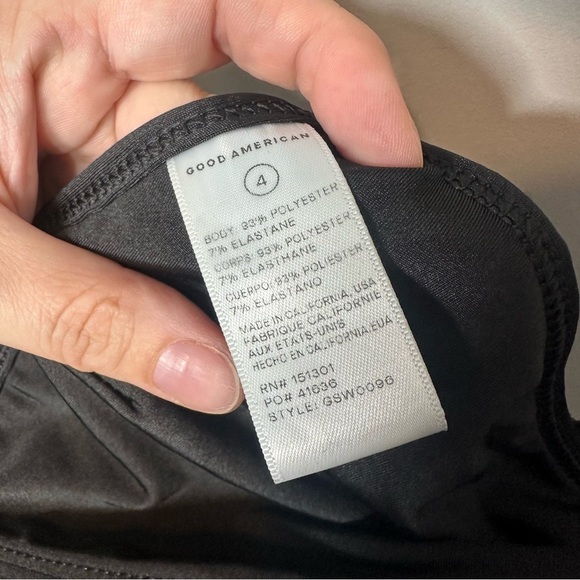 Good American Always Fits Perfect Fit Bikini Top in Black - Picture 3 of 4